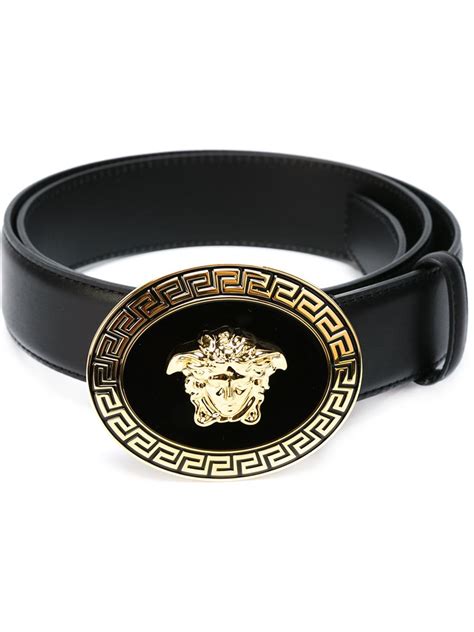 versace logo plate-buckle belt|Versace men's belts on clearance.